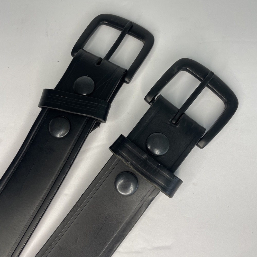 PAIR cobra tufskin 2 1/4" leather duty belt Office Police Black 34" Security Lot